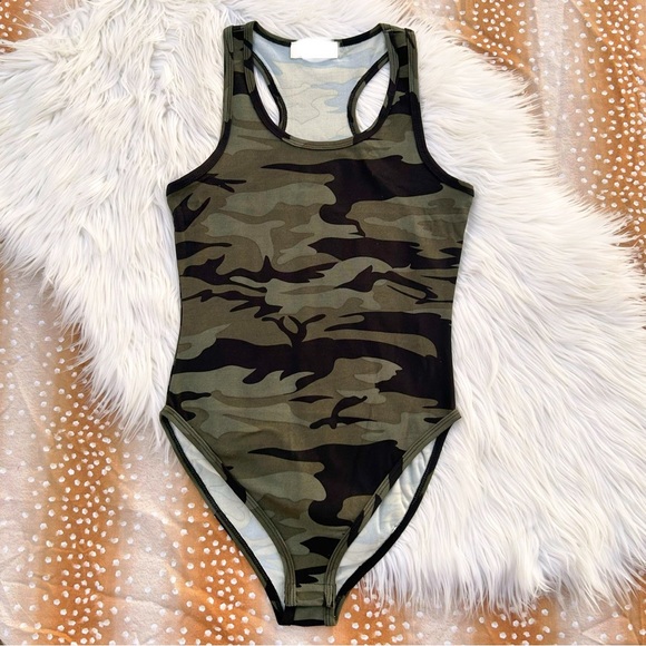 Camo bodysuit NEW WITH TAGS - Picture 1 of 1